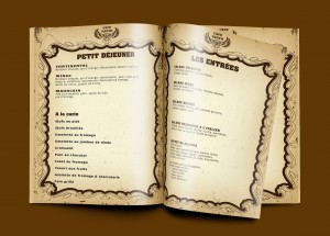 creation menu Wings Café Marrakech
