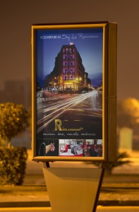 Conception et fabrication panneau publicitaire Hotel la renaissance Marrakech