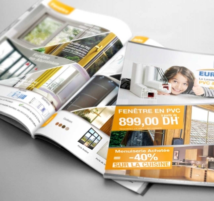 Travaux de conception graphique société EuroPVC Agadir